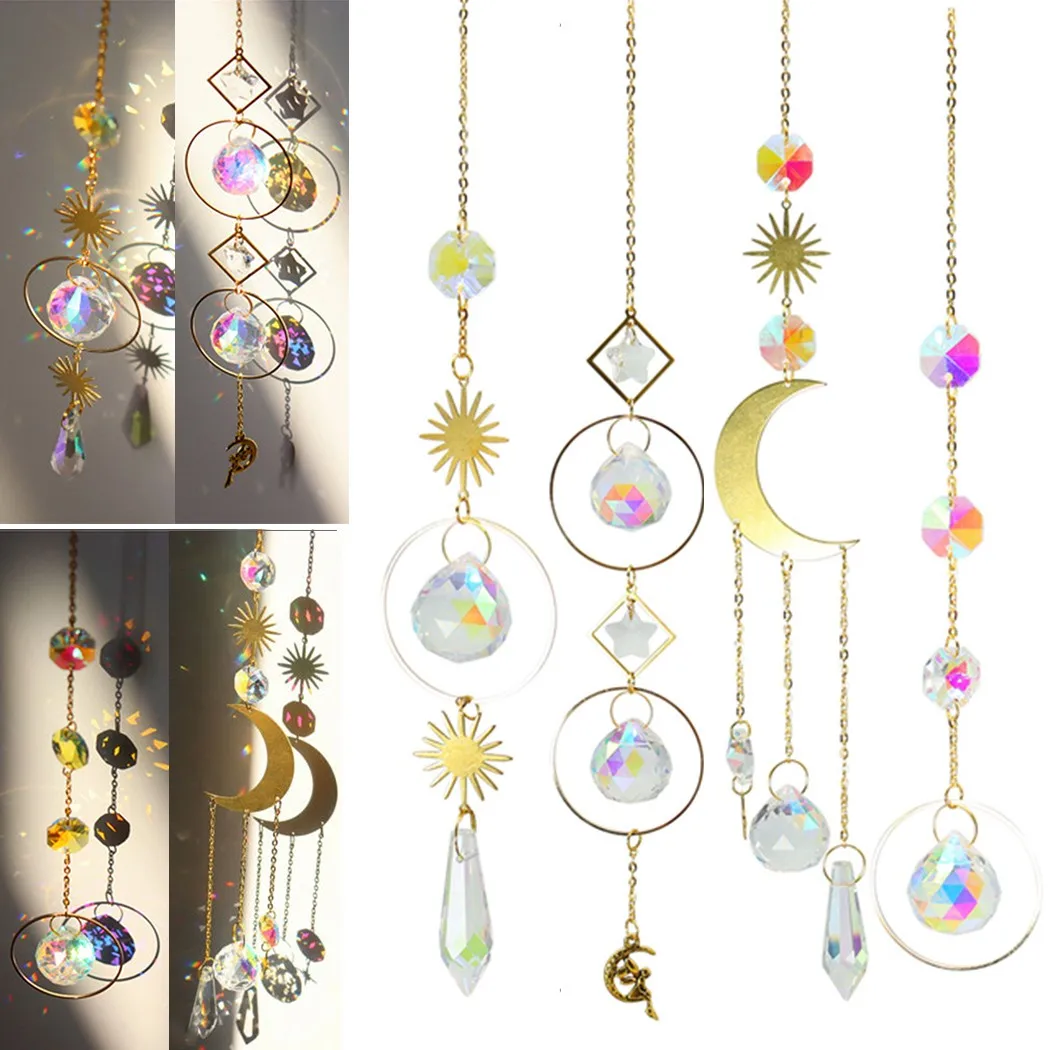 Crystal Windchimes Star Moon Pendant Handmade Sun Chimes Garden Wedding Curtain Window Hanging Home Decor Wind Chime
Crystal Windchimes Star Moon Pendant Handmade Sun Chimes Garden Wedding Curtain Window Hanging Home Decor Wind Chime