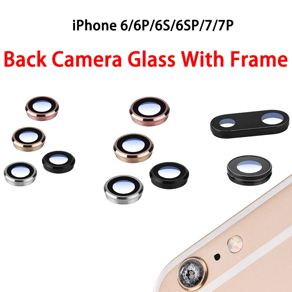 Новинка стекло для объектива задней камеры с рамкой запасная часть iPhone 6 6Plus 6s 6splus