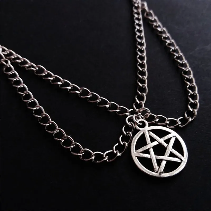 Gothic Vintage Pentagram Bracelet Wiccan Jewelry Punk Style Gift For Women Girl Female Best Friends New Fashion Slave Bangle
Gothic Vintage Pentagram Bracelet Wiccan Jewelry Punk Style Gift For Women Girl Female Best Friends New Fashion Slave Bangle