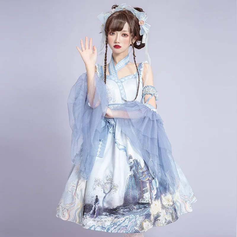 Пионовый павильон ~ винтажное платье в стиле Qi для Лолиты костюм ханьфу от YLF -