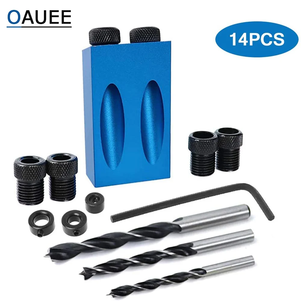 Woodworking Oblique Hole Locator Drill Bits Pocket Hole Jig Kit 15 Degree Angle Drill Guide Set Hole Puncher DIY Carpentry Tools
Woodworking Oblique Hole Locator Drill Bits Pocket Hole Jig Kit 15 Degree Angle Drill Guide Set Hole Puncher DIY Carpentry Tools