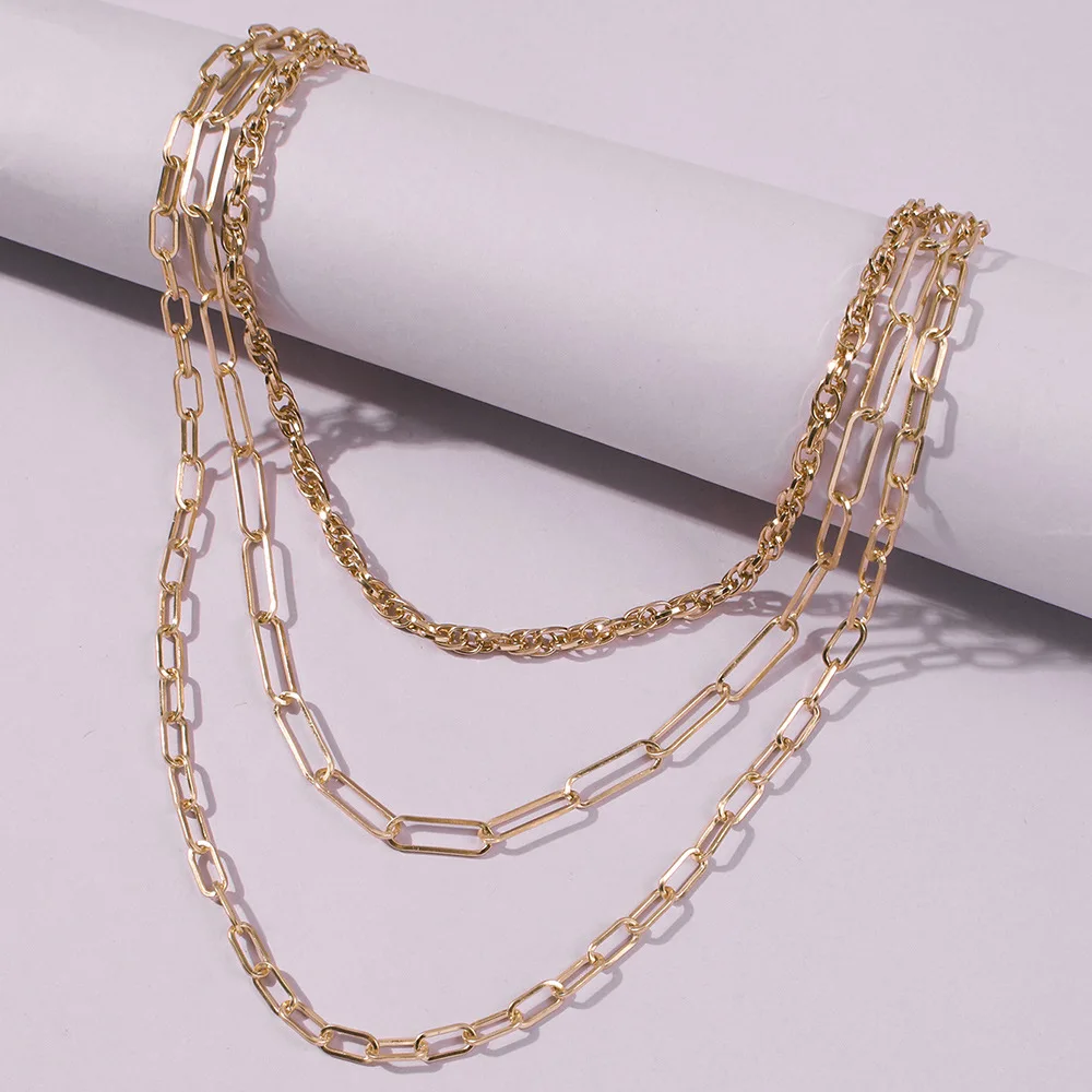3Pcs Layered Chain Neckalce for Women Gothic Cuban Link Chain Sexy Twisted Hiphop Men Choker Neckalce Boys Street Wear Collar
3Pcs Layered Chain Neckalce for Women Gothic Cuban Link Chain Sexy Twisted Hiphop Men Choker Neckalce Boys Street Wear Collar