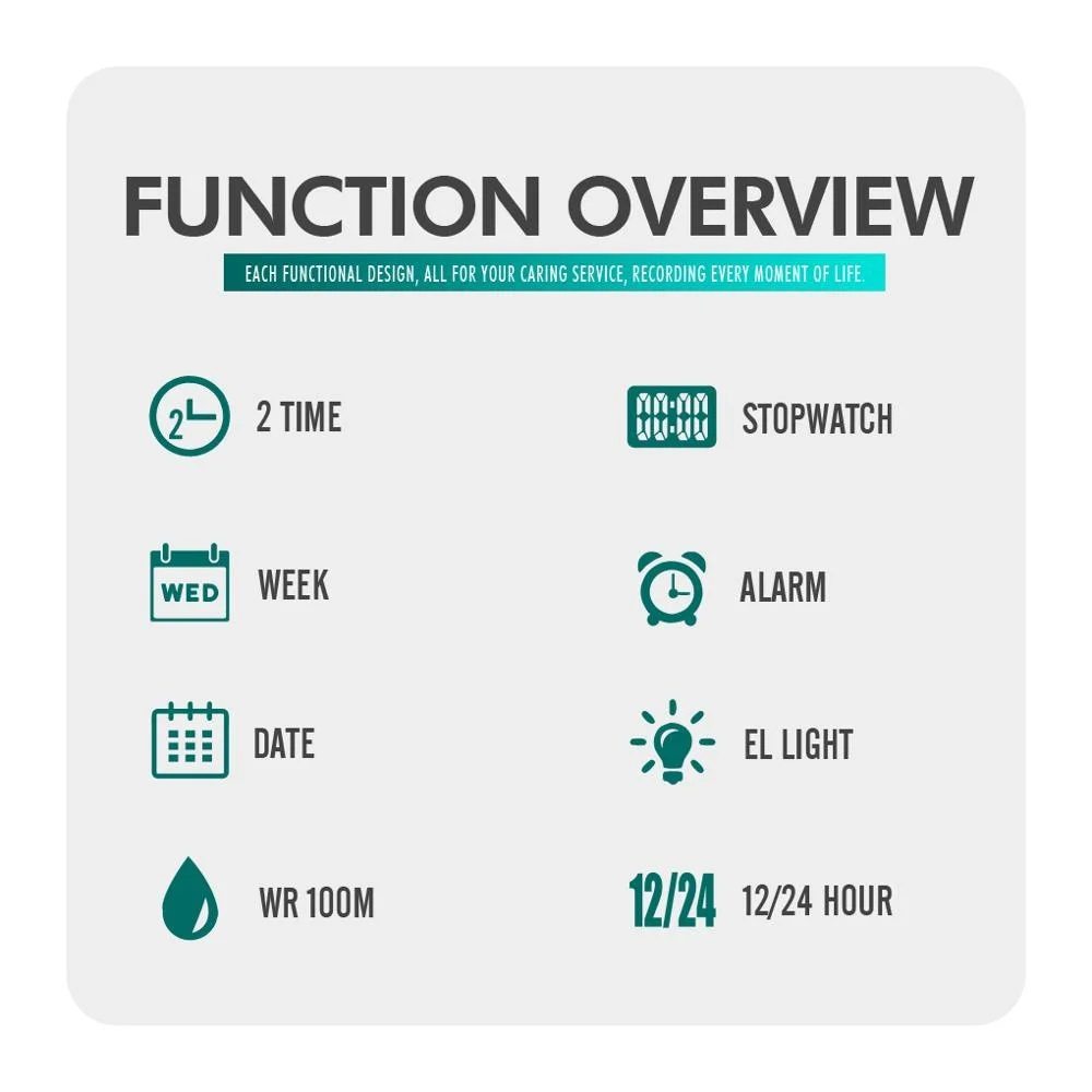 Outdoor Sport Watch 100M Waterproof Digital Watch Men Fashion Led Light Stopwatch Wrist Watch Men's Clock
Outdoor Sport Watch 100M Waterproof Digital Watch Men Fashion Led Light Stopwatch Wrist Watch Men's Clock