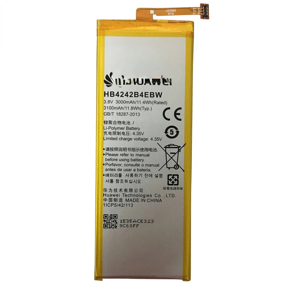 Оригинальный литий-ионный аккумулятор для телефона Huawei HB4242B4EBW, для Huawei honor 6 искусственных задних планшетов, искусственных задних планшетов,... 
Оригинальный литий-ионный аккумулятор для телефона Huawei HB4242B4EBW, для Huawei honor 6 искусственных задних планшетов, искусственных задних планшетов,...