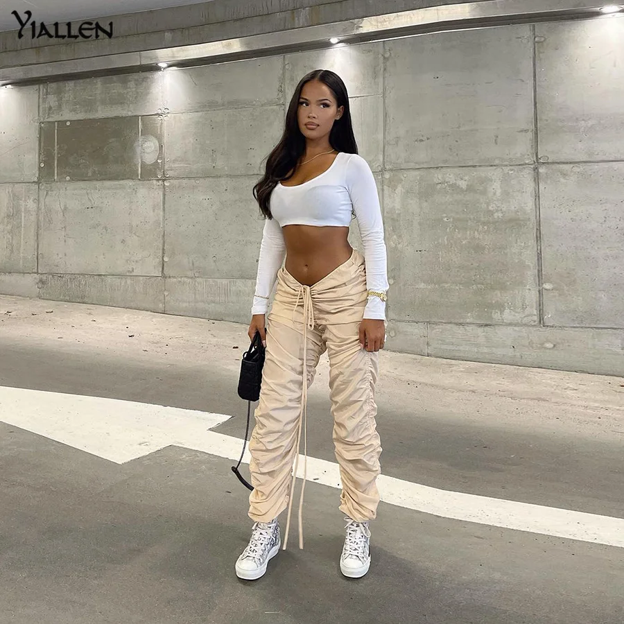 Yiallen Autumn Women Bandage High Waist Loose Stacked Pants Streetwear Y2K Wild Basic Casual Fashion Clubwear Trousers Female
Yiallen Autumn Women Bandage High Waist Loose Stacked Pants Streetwear Y2K Wild Basic Casual Fashion Clubwear Trousers Female