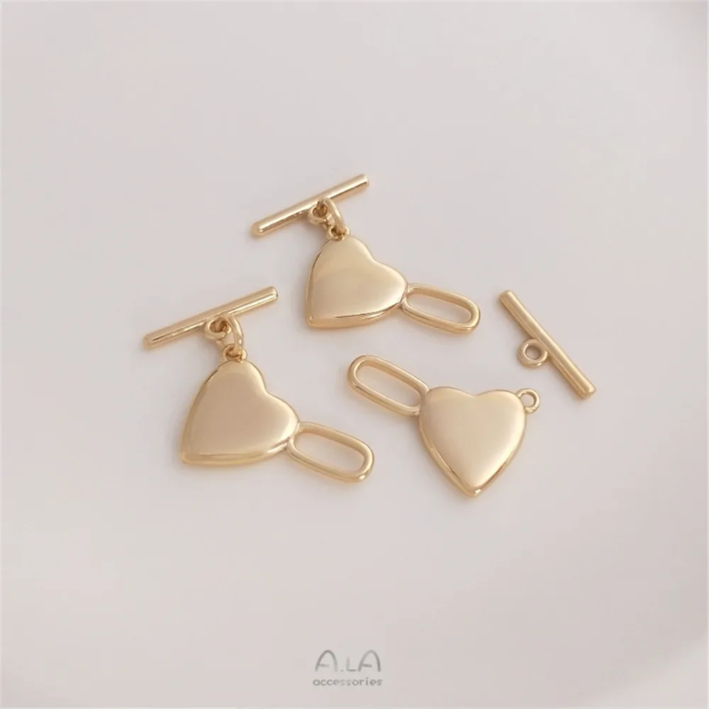 14K Gold Filled Peach heart OT buckle heart shape buckle DIY pearl bracelet necklace accessories
14K Gold Filled Peach heart OT buckle heart shape buckle DIY pearl bracelet necklace accessories