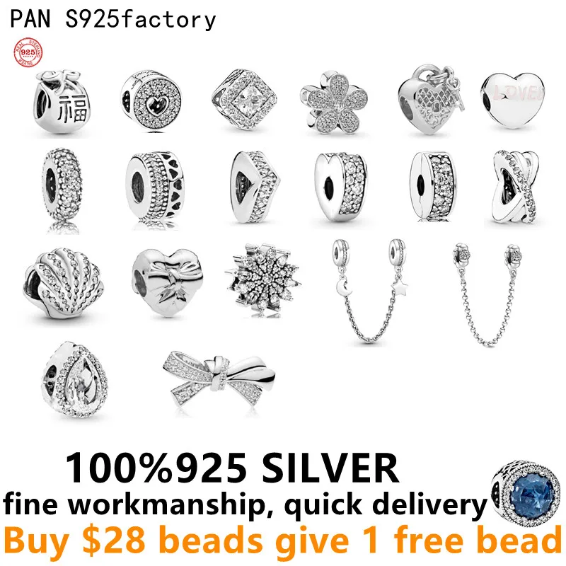 100% 925 Sterling Silver Charm Snake Chain Clip Blessing bag flower shell DIY Jewelry Beads For Bracelets Fit Original Bracelet
100% 925 Sterling Silver Charm Snake Chain Clip Blessing bag flower shell DIY Jewelry Beads For Bracelets Fit Original Bracelet
