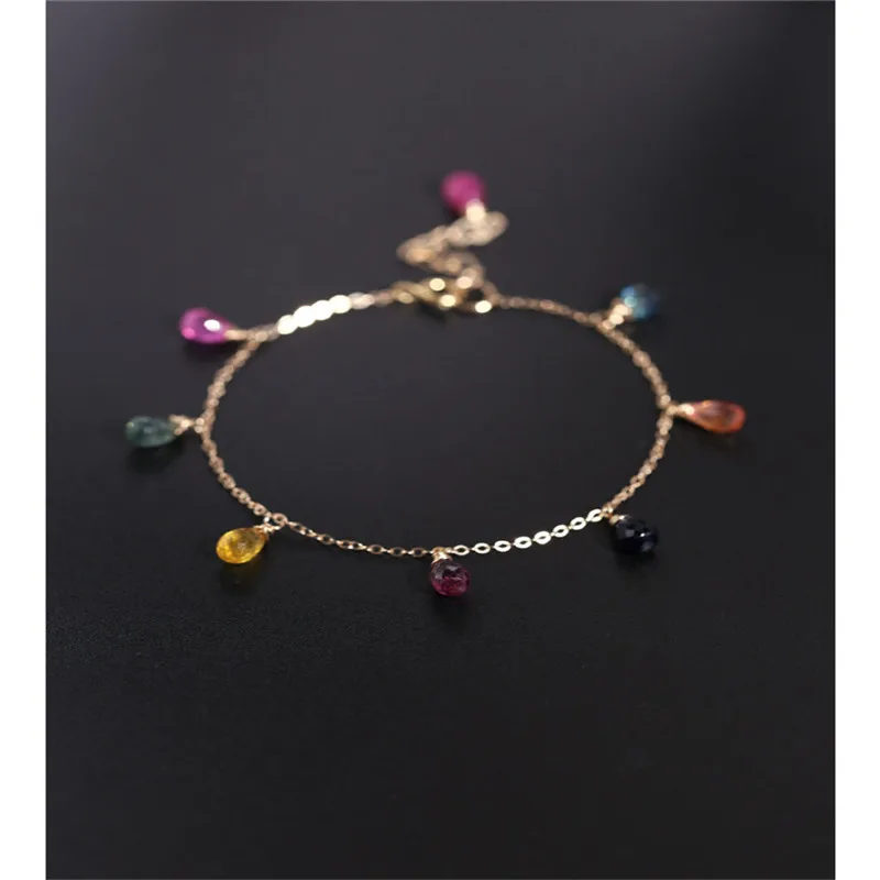 DMBS047 Gypsophila color sapphire bracelet female genuine yellow 14K Gold Injection bracelet customization
DMBS047 Gypsophila color sapphire bracelet female genuine yellow 14K Gold Injection bracelet customization