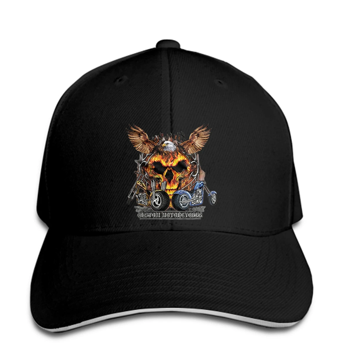 Baseball cap Custom Motorcycle - Choppers Eagle Flaming Skull Mens Baseball caps
Baseball cap Custom Motorcycle - Choppers Eagle Flaming Skull Mens Baseball caps