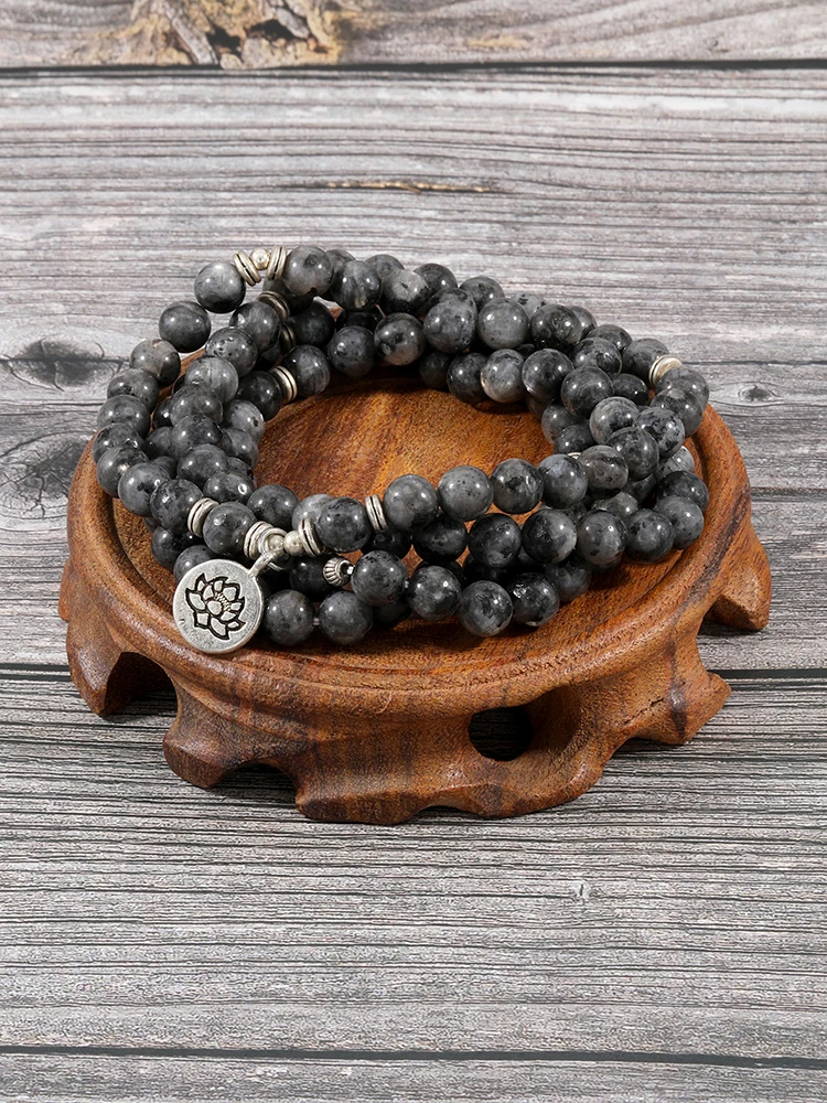 YUOKIAA Japamala 8mm108 Mala Lotus Charm Bracelets Tiger Eye Black Labradorite Buddha Rosary Prayer Meditation Bad Japa Jewelry
YUOKIAA Japamala 8mm108 Mala Lotus Charm Bracelets Tiger Eye Black Labradorite Buddha Rosary Prayer Meditation Bad Japa Jewelry