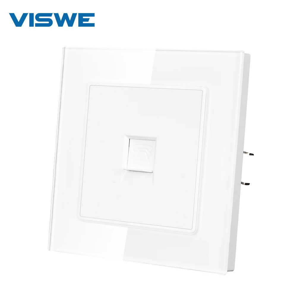 VISWE EU Standard Luxury Telphone Socket,With White Crystal Glass Panel,F8 Series Power Wall Outlet ,DIY
VISWE EU Standard Luxury Telphone Socket,With White Crystal Glass Panel,F8 Series Power Wall Outlet ,DIY