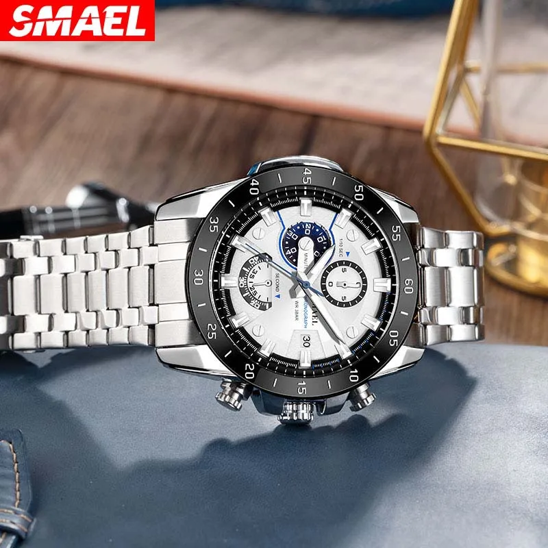 Six-Pin Multi-Function Watch Fashion Waterproof Quartz Watch Men's Steel Belt simple watch stainless steel watch
Six-Pin Multi-Function Watch Fashion Waterproof Quartz Watch Men's Steel Belt simple watch stainless steel watch