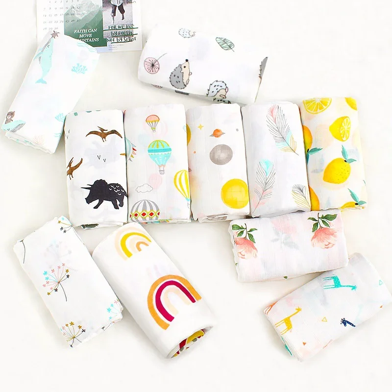 Muslin Bamboo Cotton Gauze Baby Blanket Cartoon Print Newborn Baby Receiving Swaddle Wrap Children Bath Towel Babies Accessories
Muslin Bamboo Cotton Gauze Baby Blanket Cartoon Print Newborn Baby Receiving Swaddle Wrap Children Bath Towel Babies Accessories