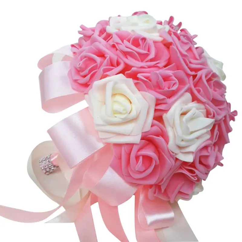 23cm Wedding Bride Bridesmaid Artificial Silk Rose Flower Contrast Color Hands Holding Bouquets Rhinestone Rod Satin Ribbon
23cm Wedding Bride Bridesmaid Artificial Silk Rose Flower Contrast Color Hands Holding Bouquets Rhinestone Rod Satin Ribbon