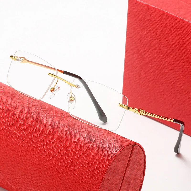 Men Glasses Titanium Rimless Eyeglasses Myopia Male Prescription Glass Optical Frames Clear Eyewear with original brand box
Men Glasses Titanium Rimless Eyeglasses Myopia Male Prescription Glass Optical Frames Clear Eyewear with original brand box