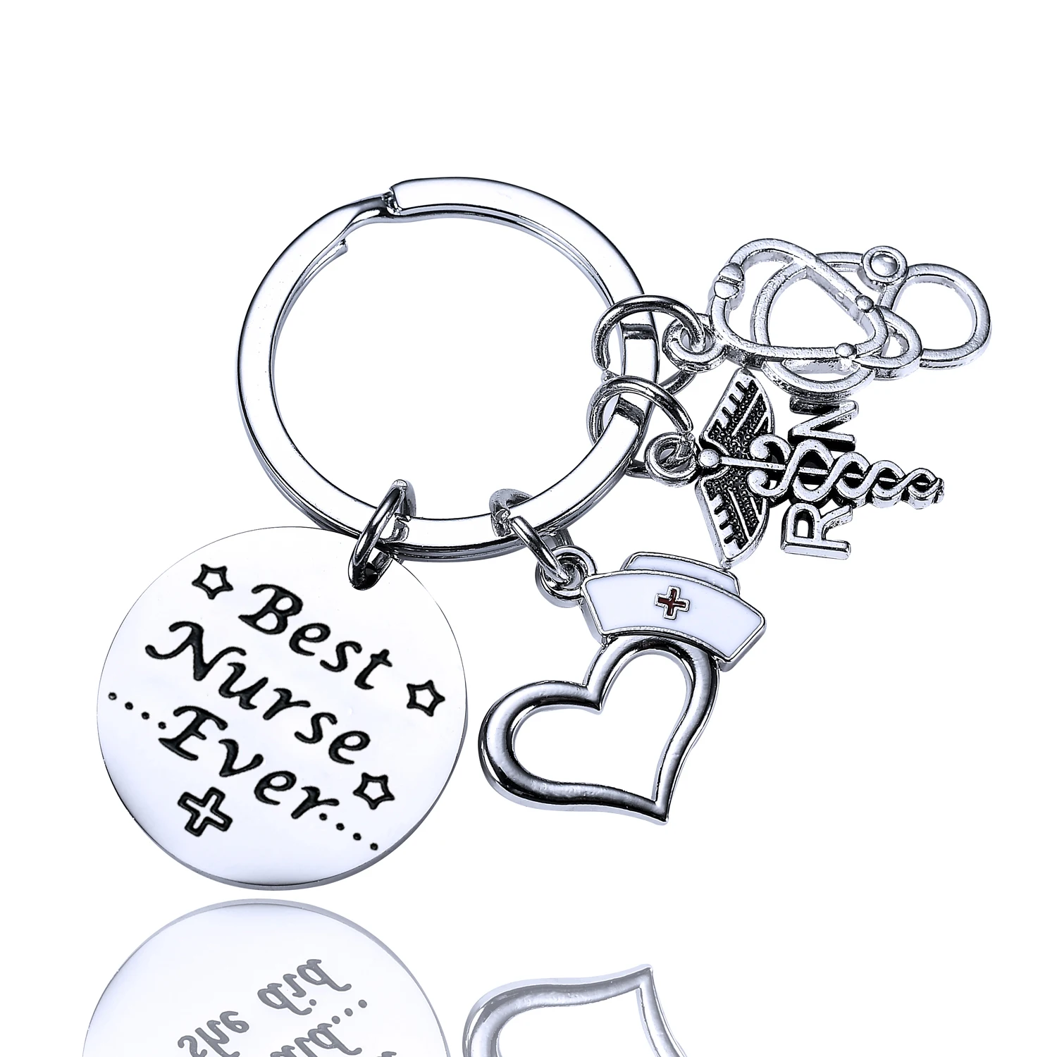 12PC Nurse Cap Heart Charm Pendant Keychain Best Nurse Ever Inspirational Keyring Syringe Doctor Key Chain Nurse‘s Day Gifts Hot
12PC Nurse Cap Heart Charm Pendant Keychain Best Nurse Ever Inspirational Keyring Syringe Doctor Key Chain Nurse‘s Day Gifts Hot