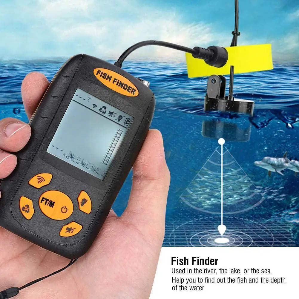 100m Lcd Portable Sonar Sensor Fish Finder Fishfinder With Beam Echo Sounder Display Fishing Transducer Deeper Finder Alarm S0L6
100m Lcd Portable Sonar Sensor Fish Finder Fishfinder With Beam Echo Sounder Display Fishing Transducer Deeper Finder Alarm S0L6
