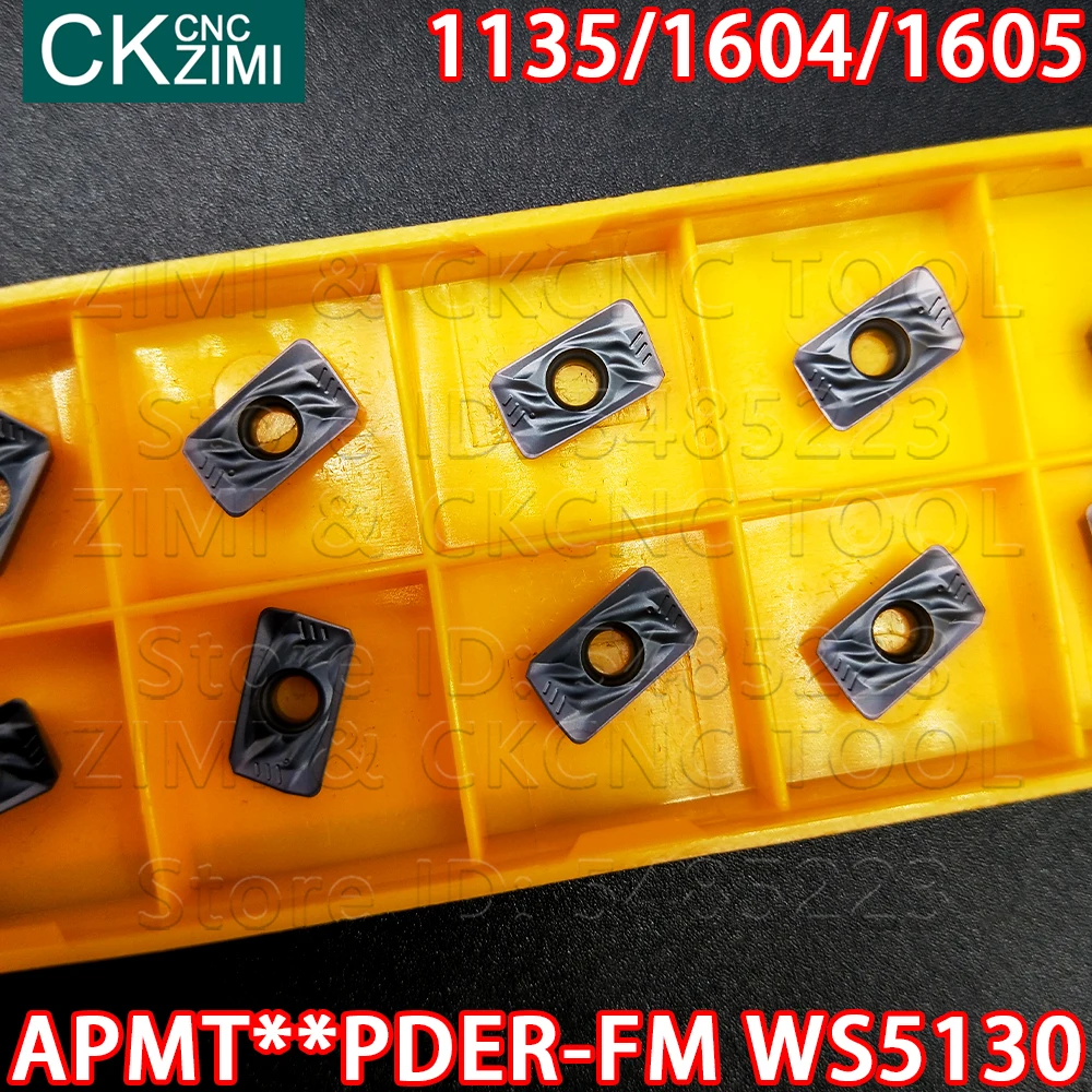 Карбидные вставки APMT1135PDER-FM WS5130 APMT1604PDER-FM APMT1605PDER-FM HS5130 фрезерование вставляет