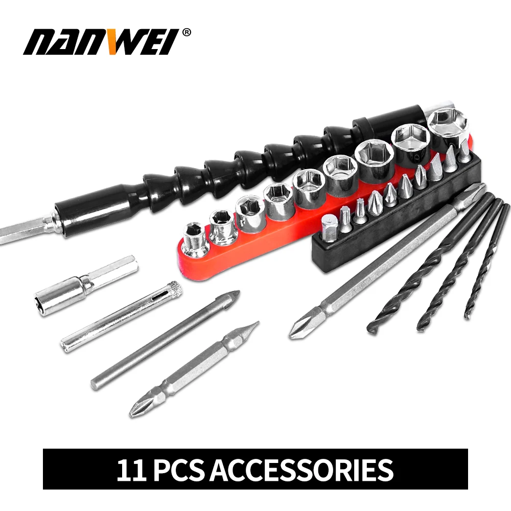 21V brushless cordless dirll Drilling wall Super torque DIY Fitting tool