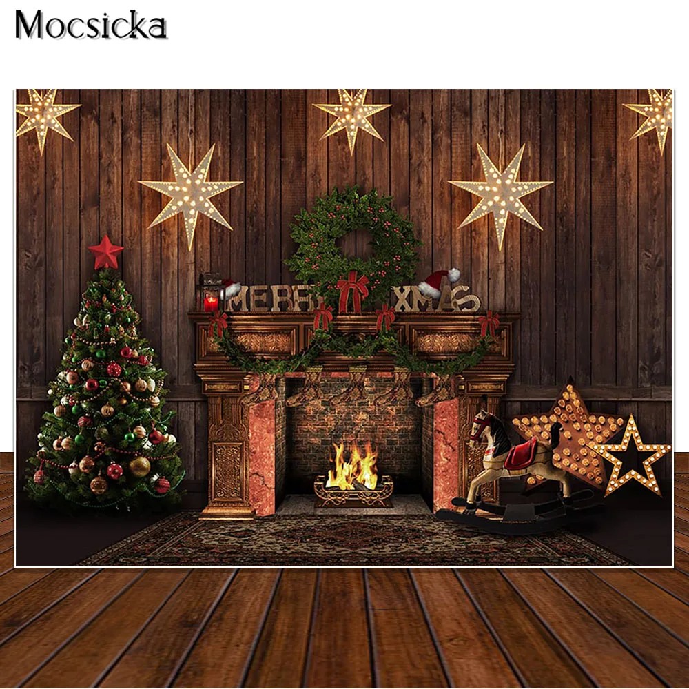 MOCSICKA Retro Christmas Room Photoshoot Backdrop Fireplace Xmas Tree Golden Stars Decor Photographic Studio Photo Backgrounds
MOCSICKA Retro Christmas Room Photoshoot Backdrop Fireplace Xmas Tree Golden Stars Decor Photographic Studio Photo Backgrounds