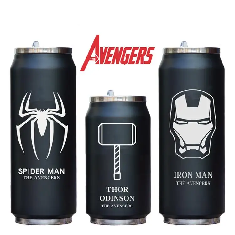 Creative Stainless Steel Tea Mugs Super Hero Avenger Thermos CANS Portable Unisex Students Personality Trendy Straw Water Cups
Creative Stainless Steel Tea Mugs Super Hero Avenger Thermos CANS Portable Unisex Students Personality Trendy Straw Water Cups