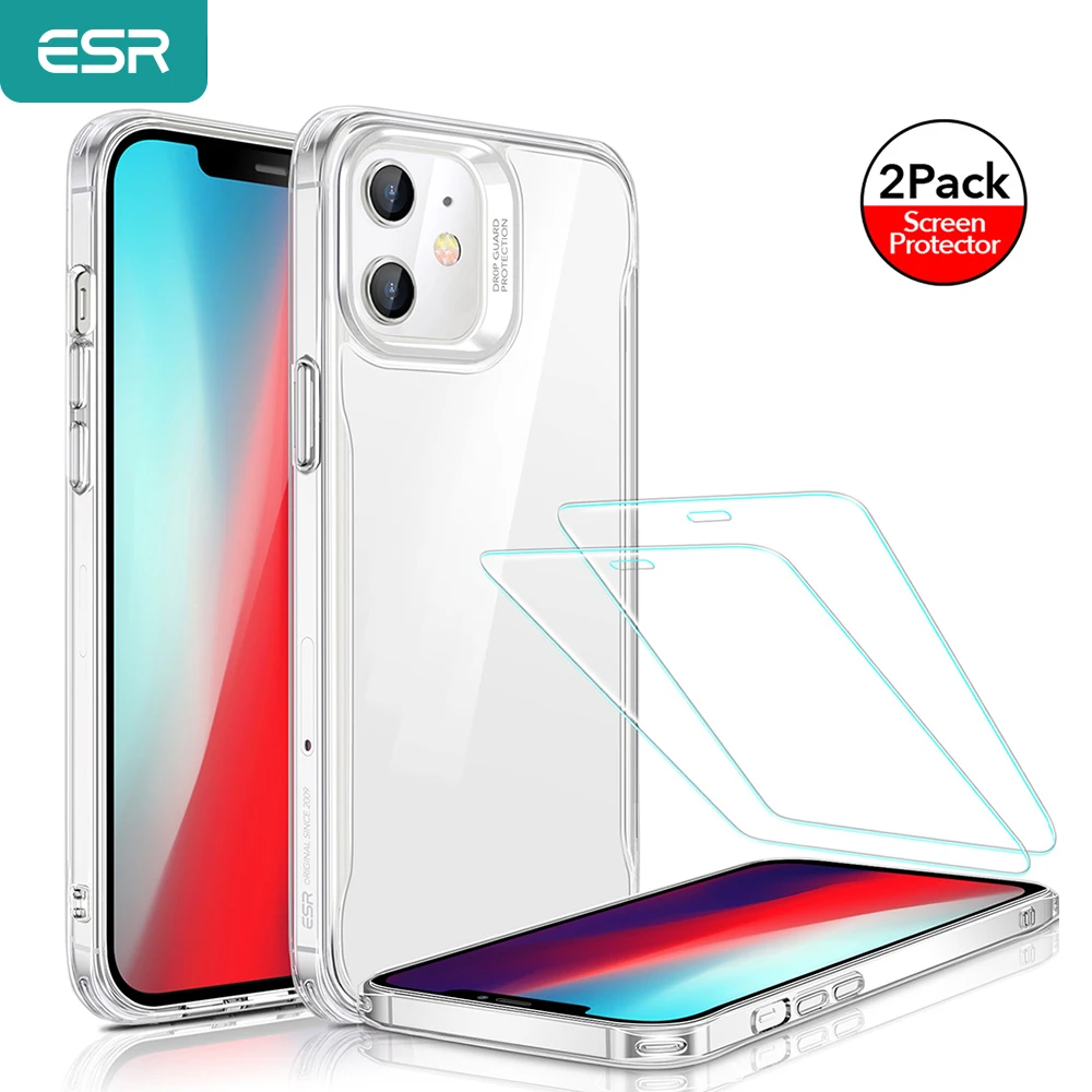 ESR for iPhone 12 Case Glass Shockproof Back Cover for iPhone 12 mini 12Pro Max Case with 2pcs Tempered Glass Screen Protector
ESR for iPhone 12 Case Glass Shockproof Back Cover for iPhone 12 mini 12Pro Max Case with 2pcs Tempered Glass Screen Protector