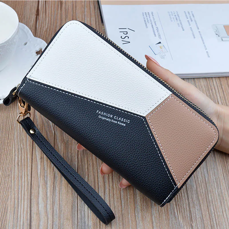 Woman Purse 2021 Long Phone Pack Card Pack New Large-capacity Double-layer Clutch Fashion Stitching Female Passport Pack Wallet
Woman Purse 2021 Long Phone Pack Card Pack New Large-capacity Double-layer Clutch Fashion Stitching Female Passport Pack Wallet