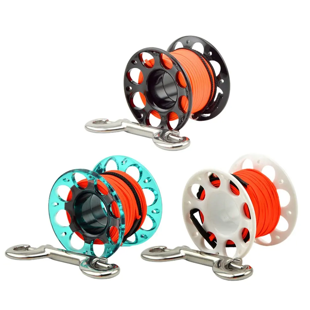 Scuba Diving Reel Spool with Stainless Steel Snap Bolt Clip SMB Safety Sausage Finger Spool for Underwater Diver Snorkeling Cave
Scuba Diving Reel Spool with Stainless Steel Snap Bolt Clip SMB Safety Sausage Finger Spool for Underwater Diver Snorkeling Cave