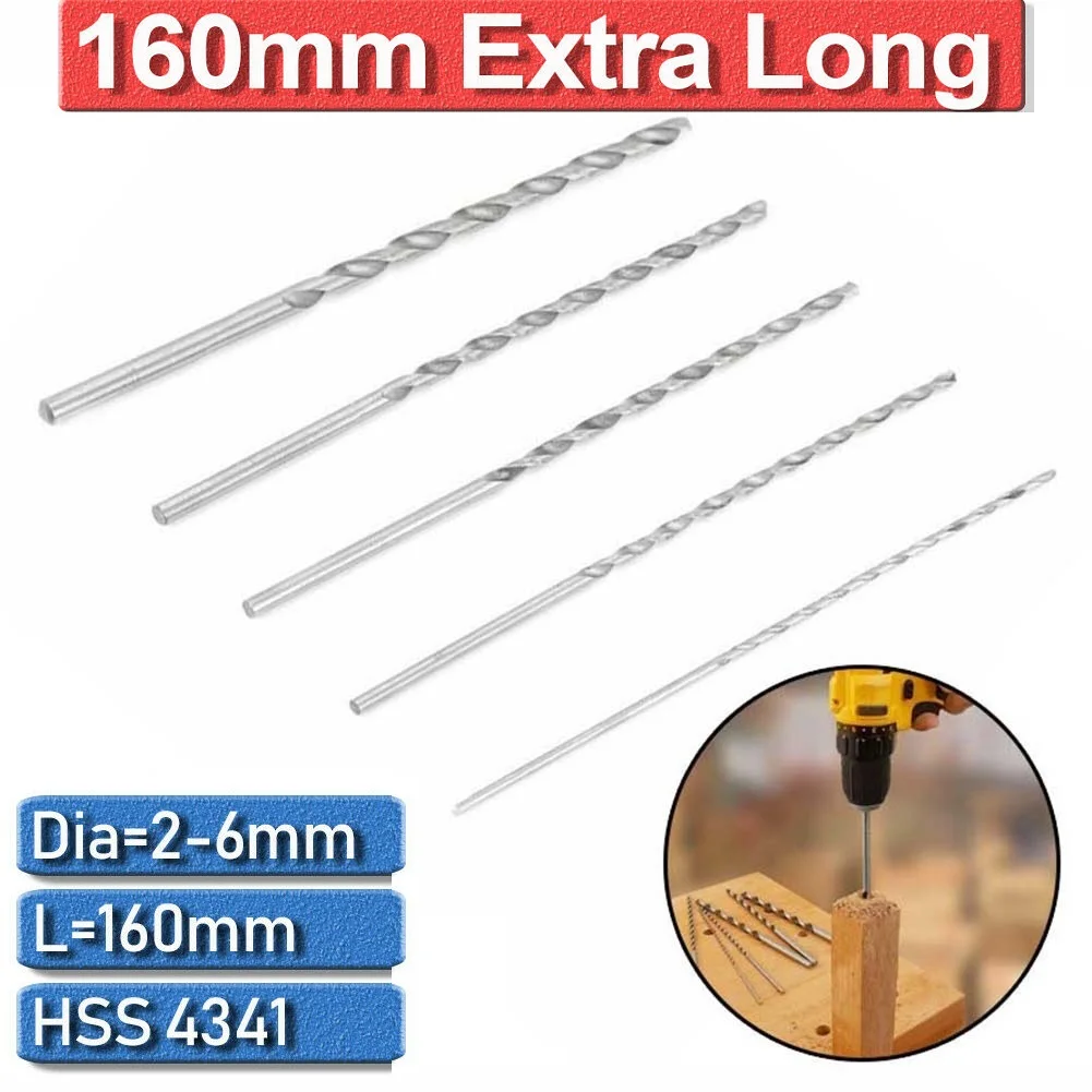 20Pcs 160mm Extra Long Drill Bits High Speed Steel Metal Drilling Diameter 2-6mm Round Shank For Steel Copper Wood
20Pcs 160mm Extra Long Drill Bits High Speed Steel Metal Drilling Diameter 2-6mm Round Shank For Steel Copper Wood