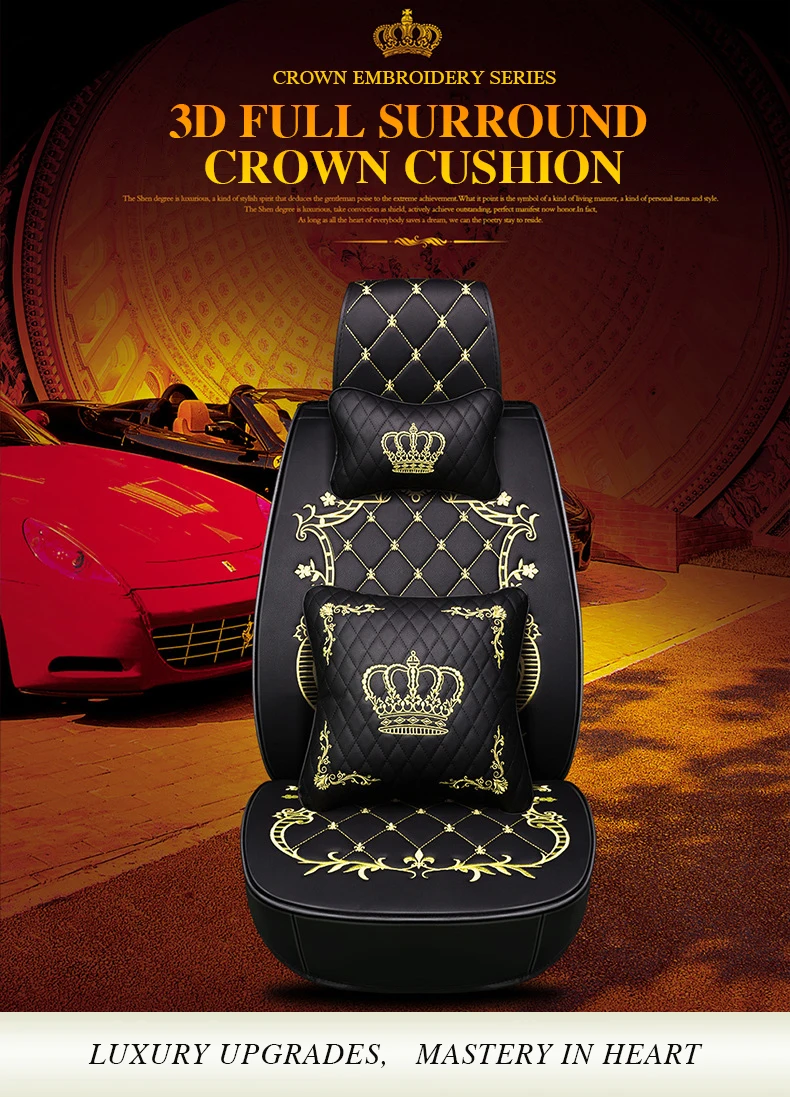 2021 New All-Leather Car Ceat Cushion Four Seasons Ladies Personality Crown Seat Cover Universal Auto Accessories
2021 New All-Leather Car Ceat Cushion Four Seasons Ladies Personality Crown Seat Cover Universal Auto Accessories