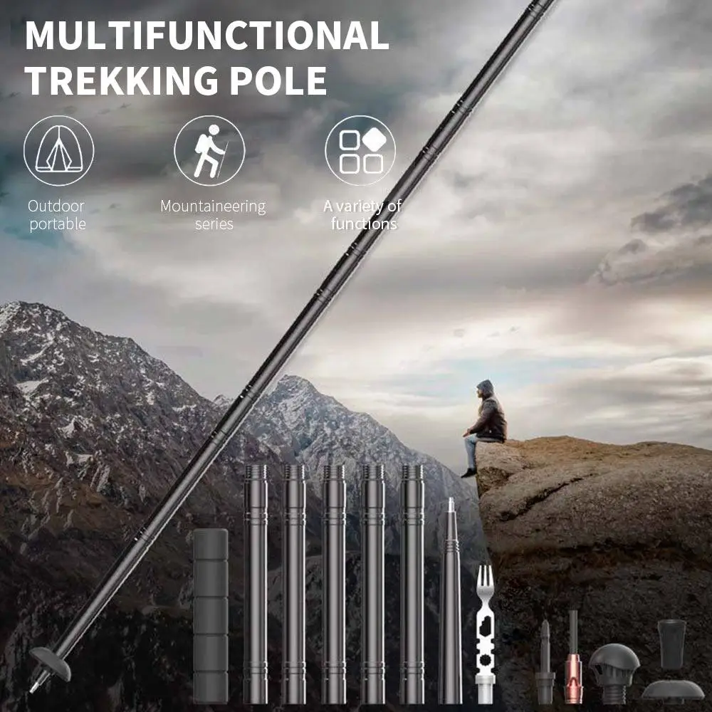 116cm Tactical Stick Trekking Pole Walking Stick Portable Outdoor Travel Sports 2020 Hiking Mountaineering Multifunction
116cm Tactical Stick Trekking Pole Walking Stick Portable Outdoor Travel Sports 2020 Hiking Mountaineering Multifunction