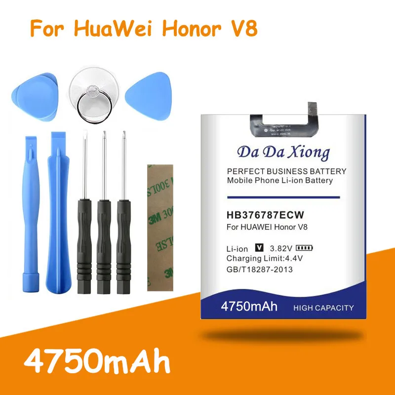 Быстрая и безопасная аккумуляторная батарея 4750 мАч HB376787ECW для Huawei Honor V8
Быстрая и безопасная аккумуляторная батарея 4750 мАч HB376787ECW для Huawei Honor V8