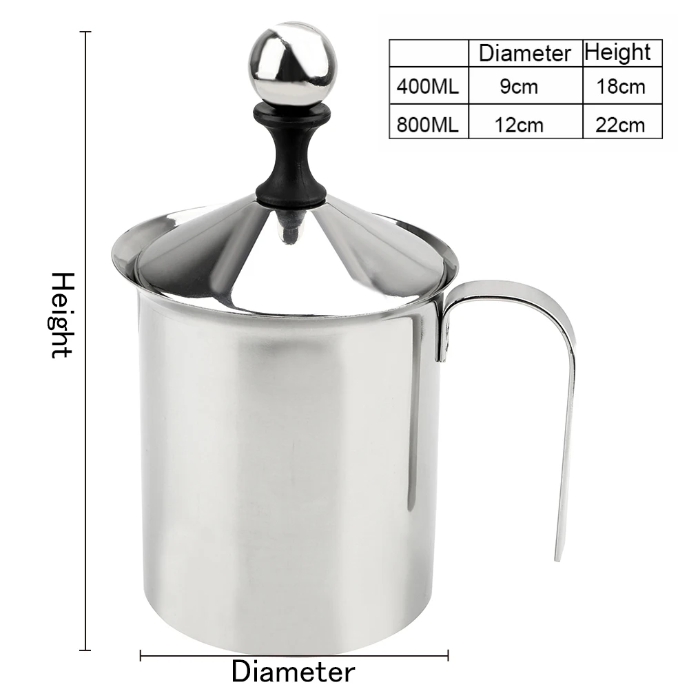400/800ML Milk Foam Mesh Coffee Foamer Manual Milk Frother Double Mesh Milk Creamer Stainless Steel Kitchen Tools
400/800ML Milk Foam Mesh Coffee Foamer Manual Milk Frother Double Mesh Milk Creamer Stainless Steel Kitchen Tools