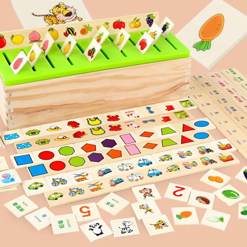 Montessori Early Educational Learning Animal Fruit Shapes Knowledge Card Matching Classification Box Children Puzzle Toy
Montessori Early Educational Learning Animal Fruit Shapes Knowledge Card Matching Classification Box Children Puzzle Toy