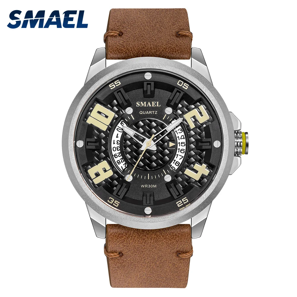 SMAEL Men Watch Quartz Casual Top Brand Atmospheric Simple dial Luxury Leather Watch Men Clock Fashion luminsous Wristwatch 9104
SMAEL Men Watch Quartz Casual Top Brand Atmospheric Simple dial Luxury Leather Watch Men Clock Fashion luminsous Wristwatch 9104