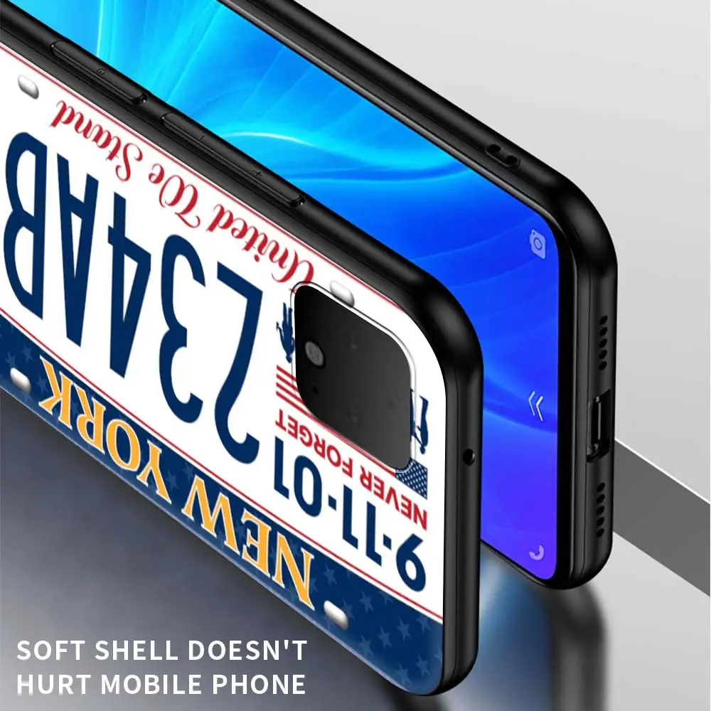 Забавный силиконовый чехол в стиле ретро для телефона с номерным знаком Google Pixel 4