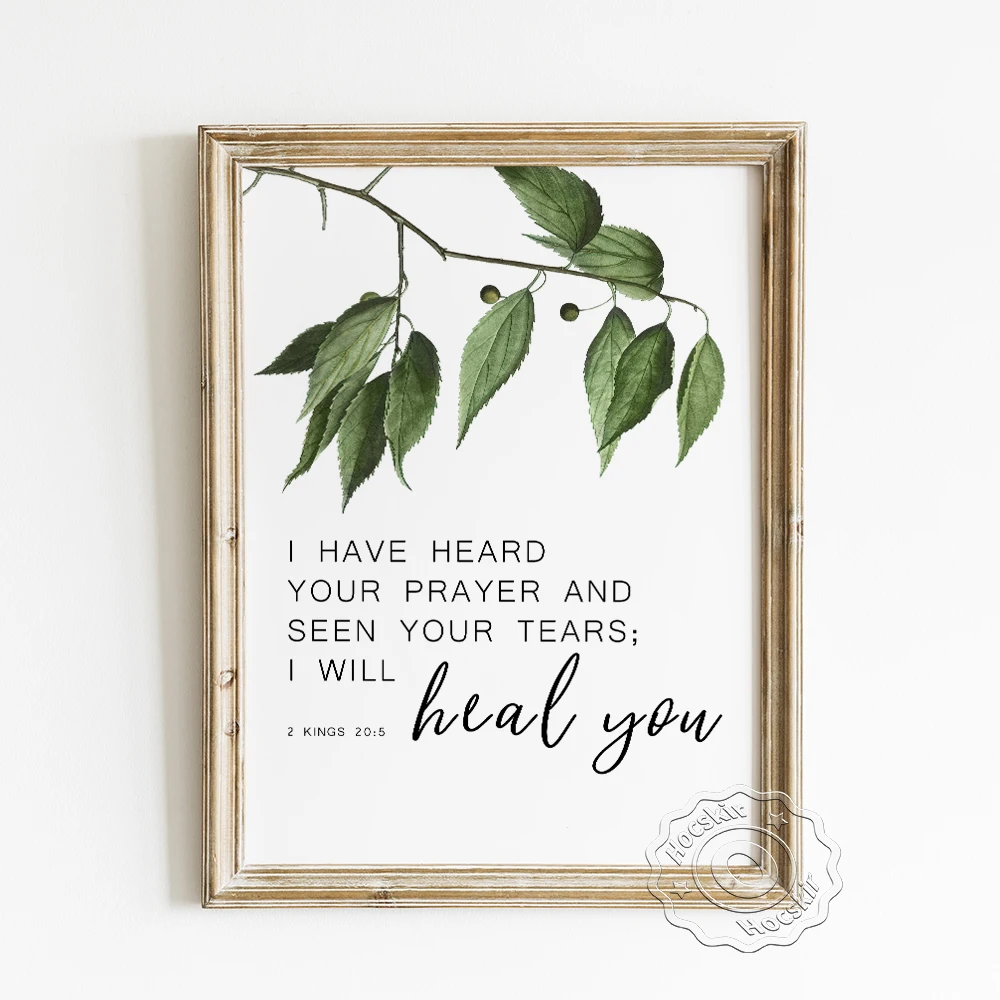 I Will Heal You Bible Verse Prints Poster, Watercolor Leaves Scripture Wall Picture, Modern Christian Blessings Home Decoration
I Will Heal You Bible Verse Prints Poster, Watercolor Leaves Scripture Wall Picture, Modern Christian Blessings Home Decoration