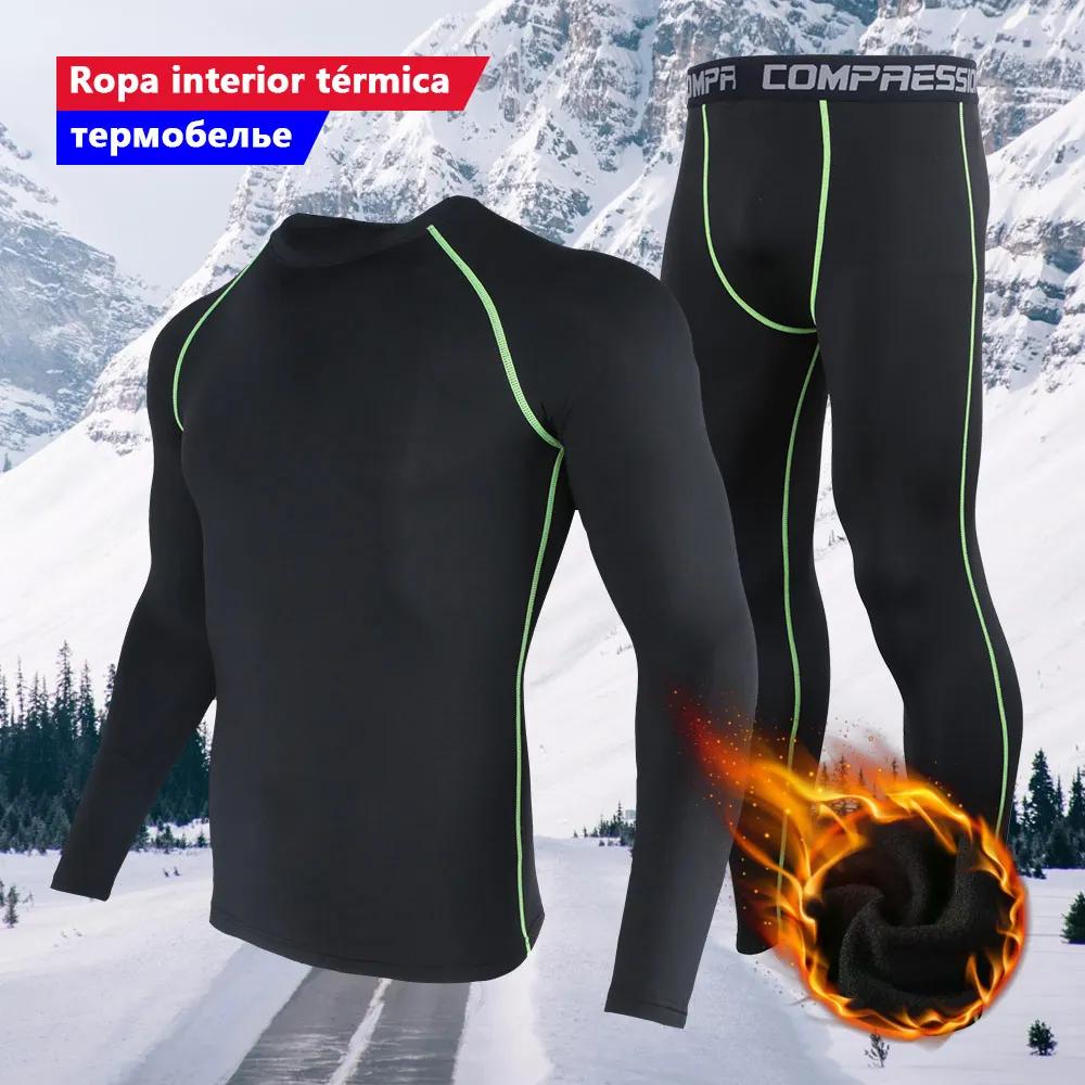 Winter Men's Thermal Underwear Long Sleeve Compression Leggings Sport Thermal Underwear Polyester+Spandex Fitness Training Suit
Winter Men's Thermal Underwear Long Sleeve Compression Leggings Sport Thermal Underwear Polyester+Spandex Fitness Training Suit