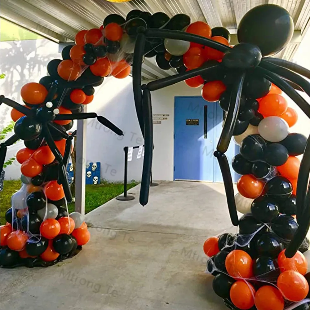 104pcs Halloween Balloon Garland Arch kit with Halloween Black Orange Gray Balloons Spider Balloons for Halloween Party Decor
104pcs Halloween Balloon Garland Arch kit with Halloween Black Orange Gray Balloons Spider Balloons for Halloween Party Decor