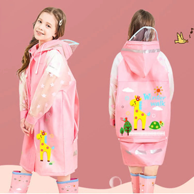 Kids Girl Raincoat Cute Cartoon Deer Printed Clothes Pink Coat Waterproof Jumpsuit Hooded Children One-Piece Rainwear
Kids Girl Raincoat Cute Cartoon Deer Printed Clothes Pink Coat Waterproof Jumpsuit Hooded Children One-Piece Rainwear