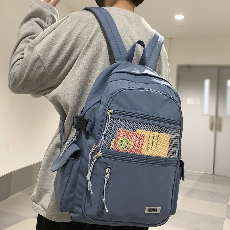 Unisex Large Capacity Students Backpack Korean Pure Color Boys Girls Campus Style Schoolbag Nylon Waterproof Travel Bag Fashion
Unisex Large Capacity Students Backpack Korean Pure Color Boys Girls Campus Style Schoolbag Nylon Waterproof Travel Bag Fashion