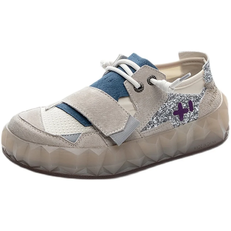 Women Retro Platform Patchwork Casual Shoes Lace Up Sequin Cow Suede Sneakers Spring Autumn Preppy Trainers Zapatos De Mujer
Women Retro Platform Patchwork Casual Shoes Lace Up Sequin Cow Suede Sneakers Spring Autumn Preppy Trainers Zapatos De Mujer