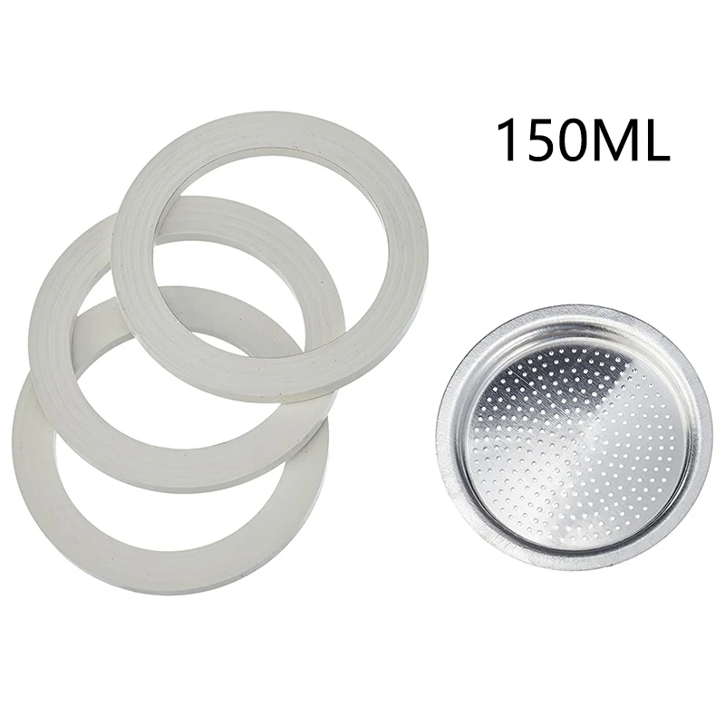 Yishi Coffee Maker Accessories,3 Gaskets and 1 Filter for Aluminum Coffee Pot 1 Cup
Yishi Coffee Maker Accessories,3 Gaskets and 1 Filter for Aluminum Coffee Pot 1 Cup