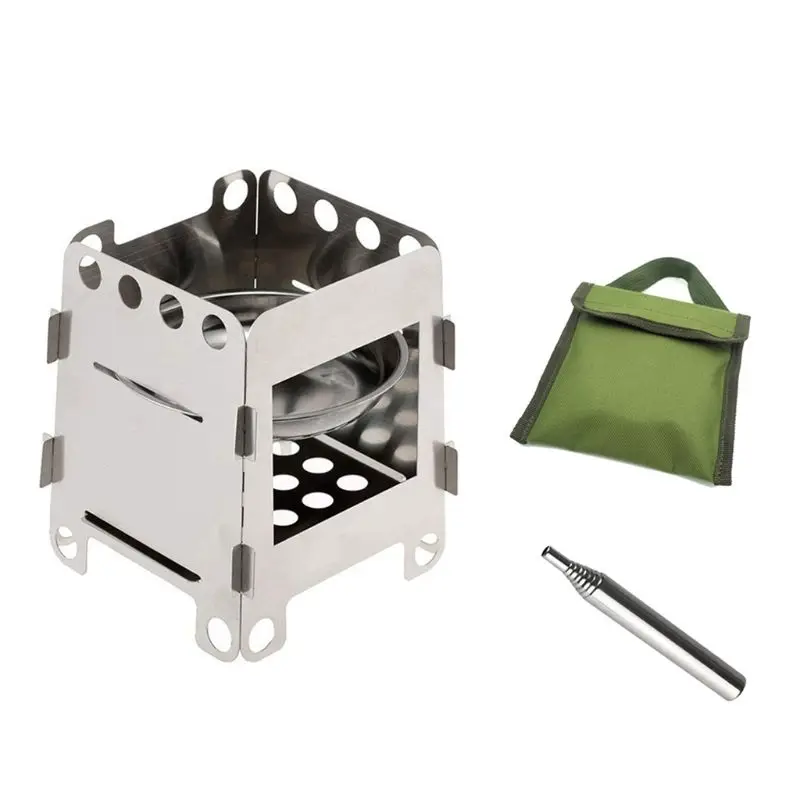 Camping Stove Wood Burning Stoves Potable Folding Stainless Steel Backpacking Stove for Picnic BBQ Camp Hiking
Camping Stove Wood Burning Stoves Potable Folding Stainless Steel Backpacking Stove for Picnic BBQ Camp Hiking