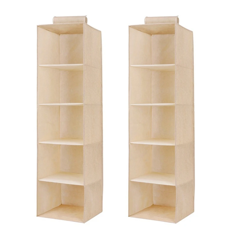 2 Pcs Hanging Storage Organiser With 5 X Pockets, Washable Hanging Storage Organiser For Wardrobe/Closet
2 Pcs Hanging Storage Organiser With 5 X Pockets, Washable Hanging Storage Organiser For Wardrobe/Closet
