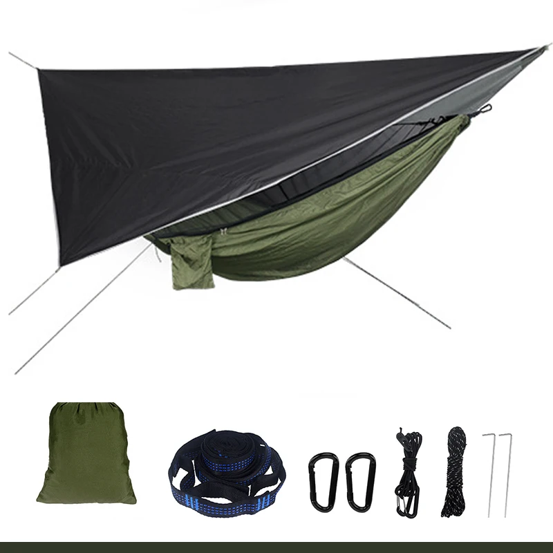 Mosquito net hammock canopy set outdoor quick-open hammock plus rain-proof shade Mosquito net hammock
Mosquito net hammock canopy set outdoor quick-open hammock plus rain-proof shade Mosquito net hammock