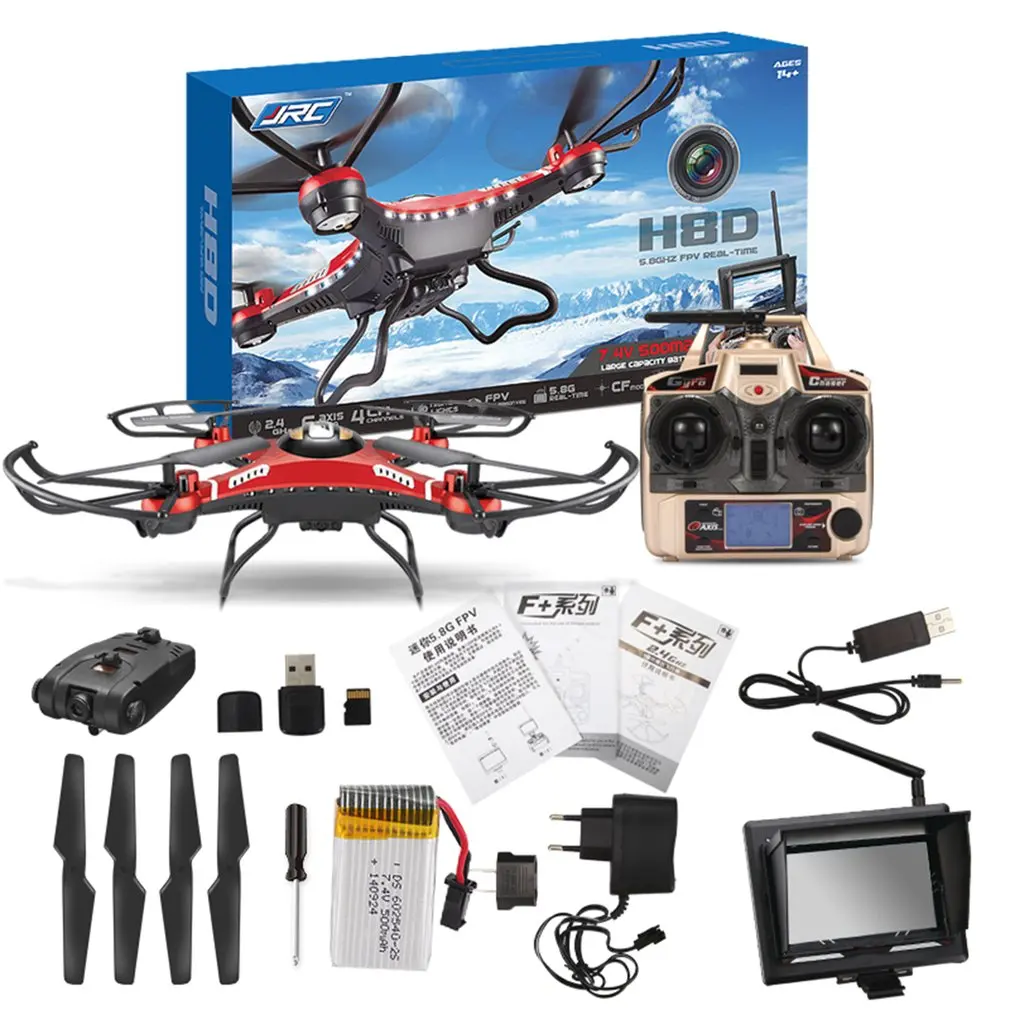 JJR/C H8D 2.4Ghz Drone Remote Control Aircraft 5.8G FPV RC Quadcopter With 2MP RTF High Definition Camera Drone
JJR/C H8D 2.4Ghz Drone Remote Control Aircraft 5.8G FPV RC Quadcopter With 2MP RTF High Definition Camera Drone