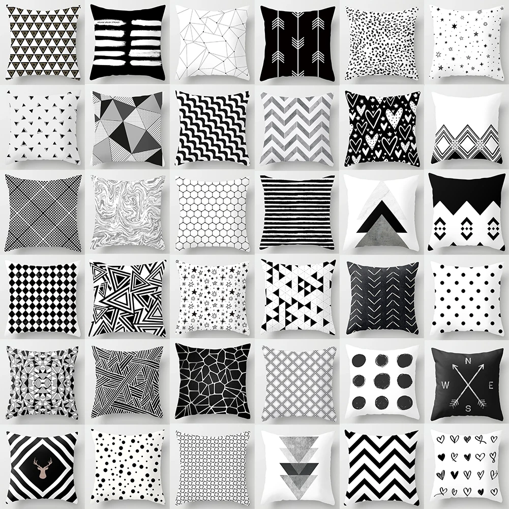 Black and White Geometric Decorative Pillowcases Polyester Throw Pillow Case Striped Geometric Pillowcase kussensloop
Black and White Geometric Decorative Pillowcases Polyester Throw Pillow Case Striped Geometric Pillowcase kussensloop