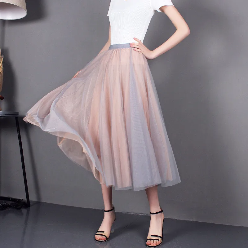 Skirts Womens Autumn 3 Layers Princess Tulle Mesh Pleated Skirt Saia Female Jupe Summer Tutu Skirts Faldas Mujer Moda
Skirts Womens Autumn 3 Layers Princess Tulle Mesh Pleated Skirt Saia Female Jupe Summer Tutu Skirts Faldas Mujer Moda