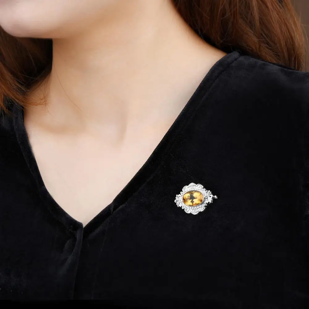 Natural Citrine S925 Silver Women's Brooch 5 Carats Geniue Crystal Classic Design Unisex Jewelry Business Style Christmas Gifts
Natural Citrine S925 Silver Women's Brooch 5 Carats Geniue Crystal Classic Design Unisex Jewelry Business Style Christmas Gifts